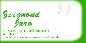 zsigmond jaro business card